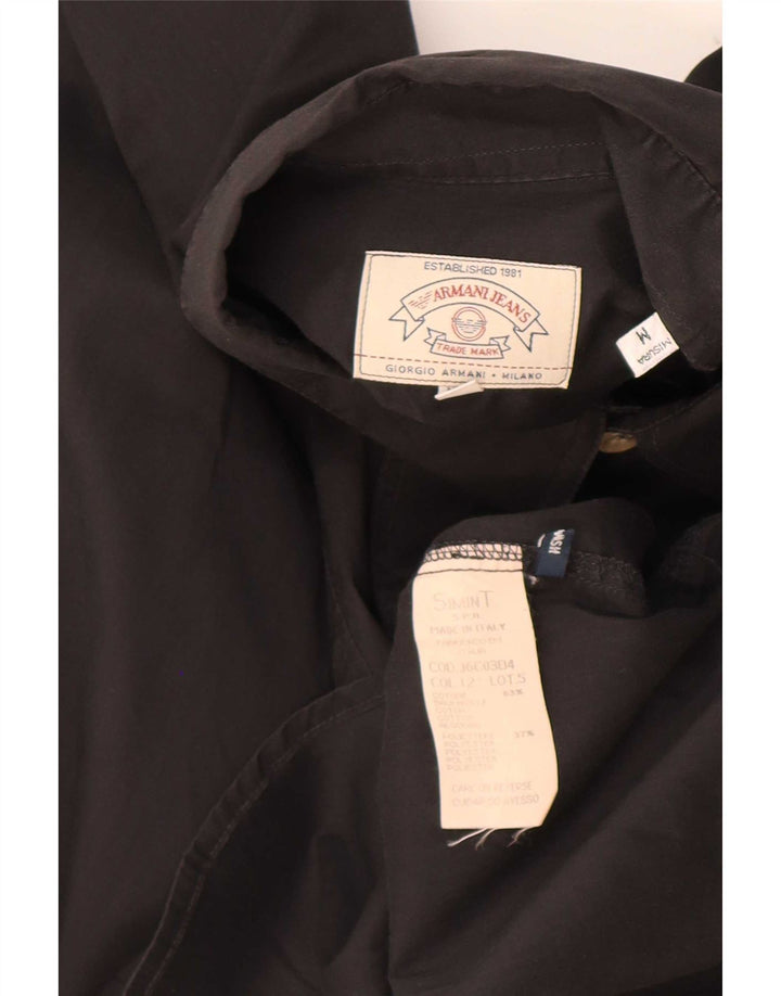 Koszula męska Armani Jeans, średnia czarna, bawełniana
