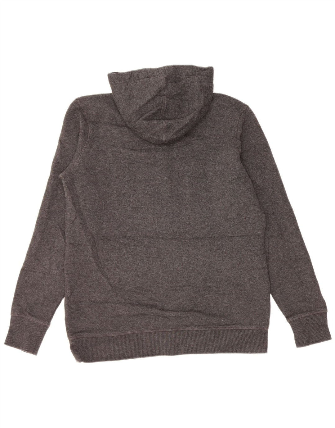 Damski sweter z kapturem i dekoltem w serek EDDIE BAUER UK 14, średnioszary, bawełniany