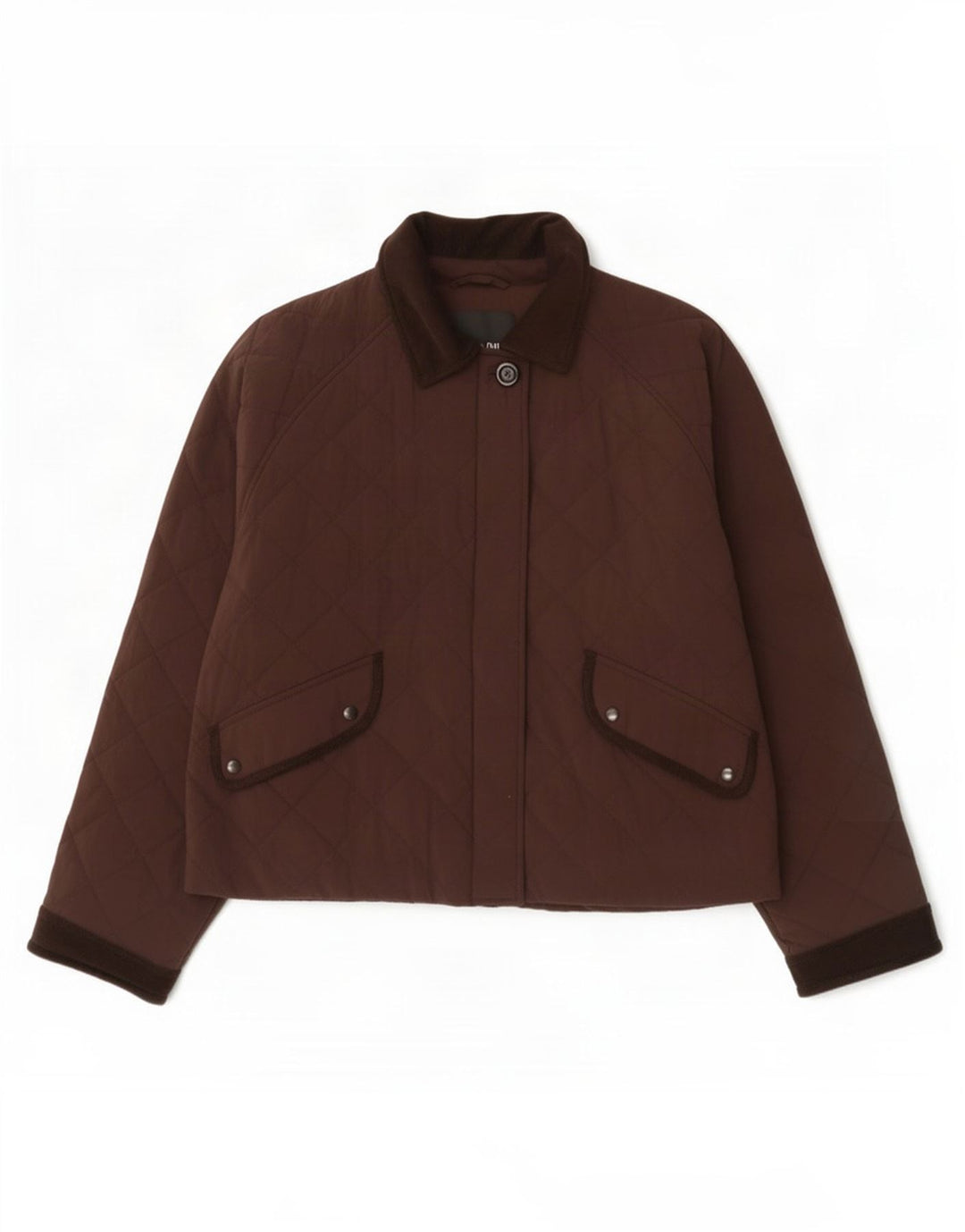 Damska pikowana kurtka oversize Massimo Dutti UK 10, mała, brązowa, poliestrowa