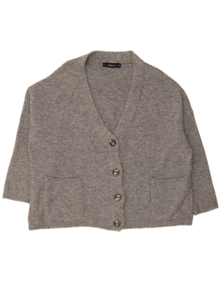 Damski sweter oversize Zara UK 10 Small Szary Akryl