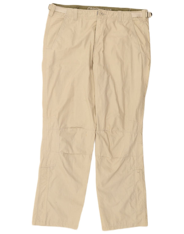 Męskie proste spodnie chino O'NEILL W33 L28 beżowa bawełna