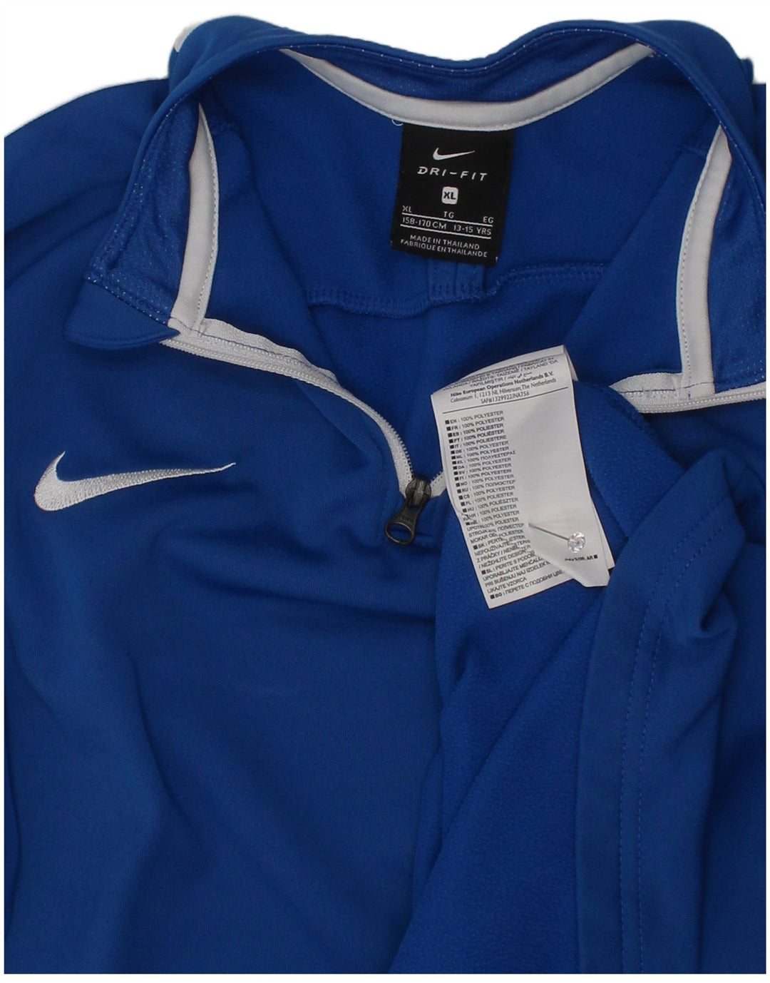 Chłopięcy dres Nike Dri Fit z pulowerem, 13-14 lat XL, niebieski, blok kolorów