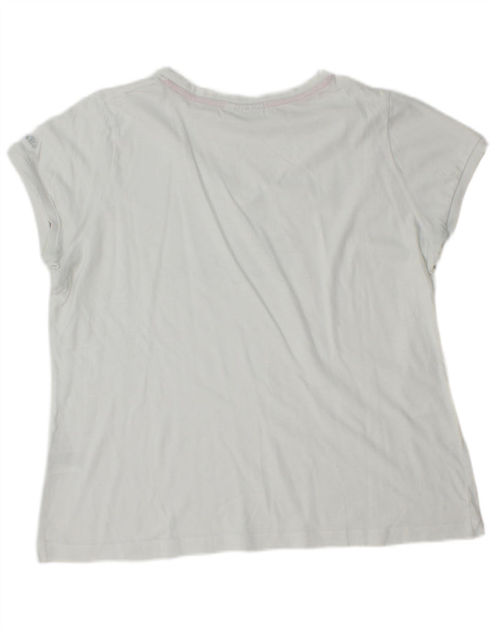 Damska koszulka z grafiką Ellesse Top UK 20 2XL Biała bawełna