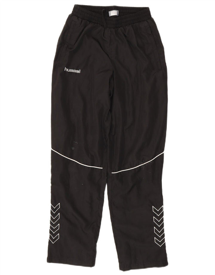 HUMMEL Boys Graphic Tracksuit Trousers 13-14 Years  Black Polyester