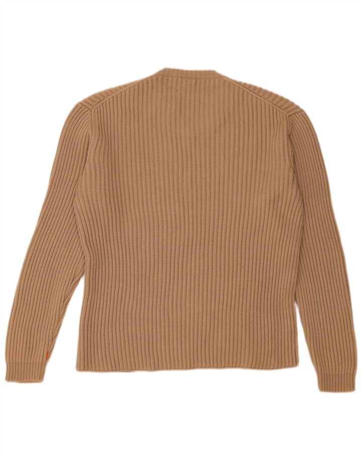 Męski sweter Hugo Boss z dekoltem w kształcie litery V, średni beż
