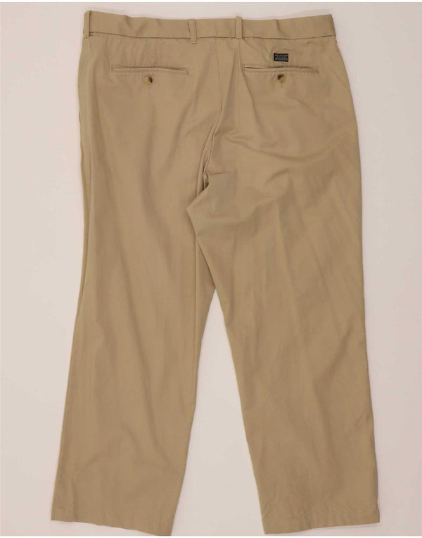 Marks & Spencer Męskie proste spodnie chino W40 L29 Beżowa bawełna