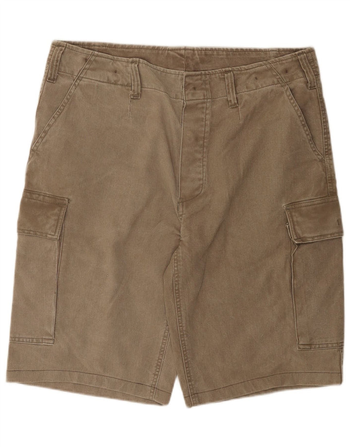 Męskie spodenki cargo w stylu vintage W36, duże, bawełniane w kolorze khaki