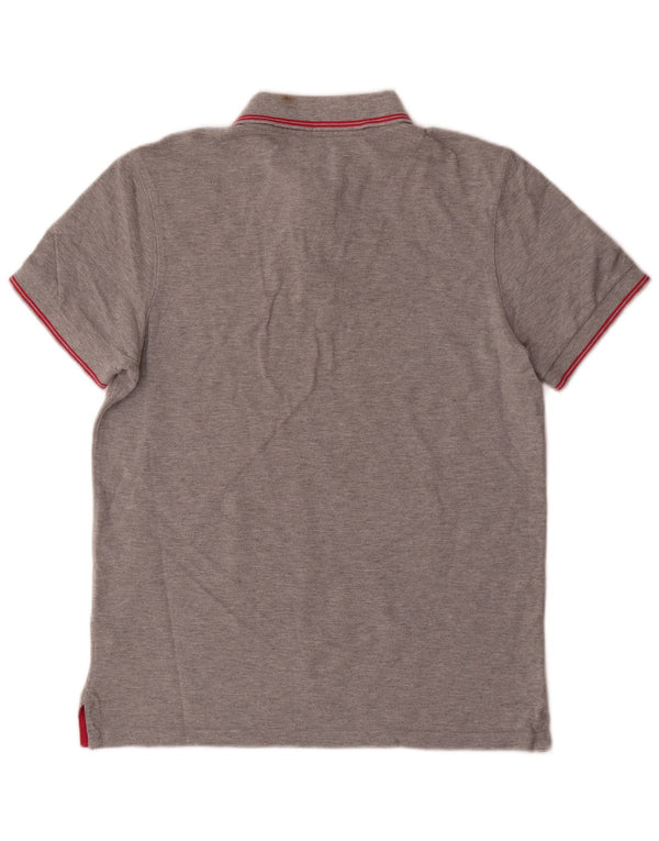 Męska koszulka polo Joules Slim Fit, średnioszara, bawełniana