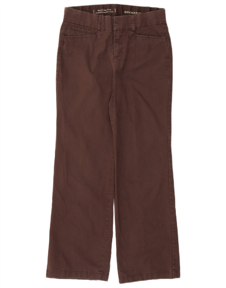 Spodnie damskie Dockers Straight Casual W28 L29 Brązowe
