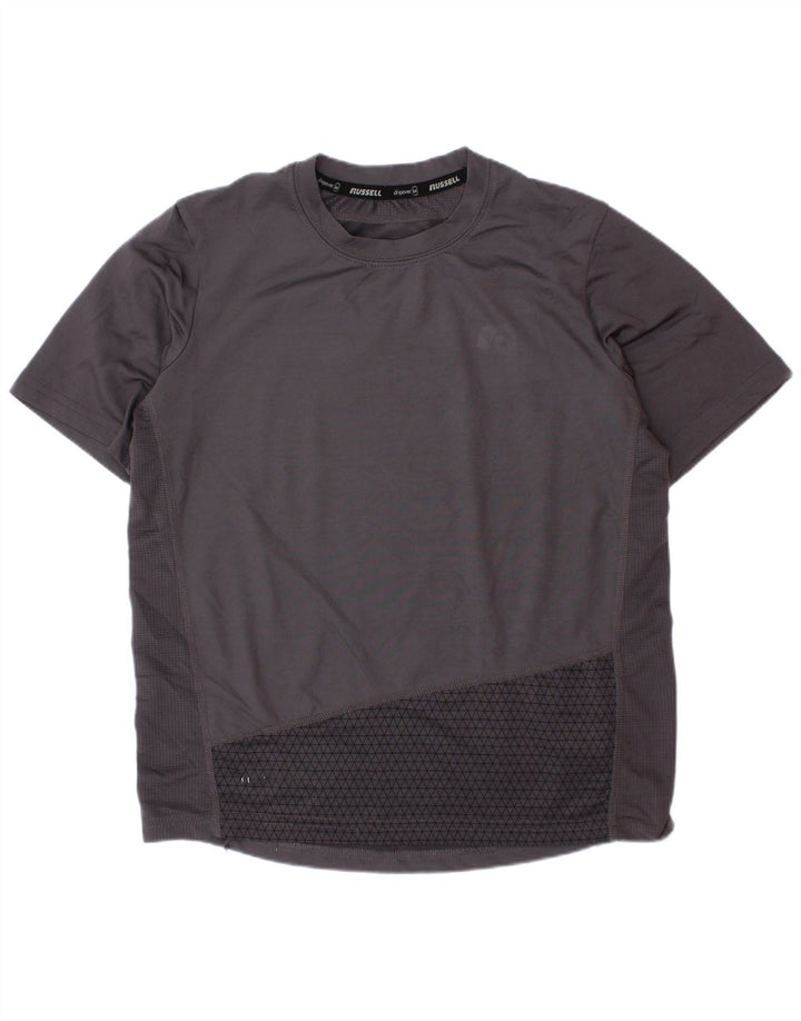 Chłopięcy t-shirt Russell Athletic Dri-Power, 7-8 lat, średni szary poliester