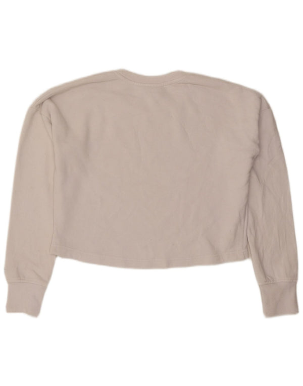 Damska bluza Champion Oversize Crop Graphic Jumper UK 10 Small White