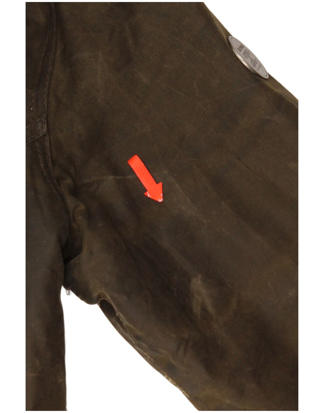 Damska kurtka z kapturem i woskowaną bawełną Barbour UK 12, średnia bawełna khaki