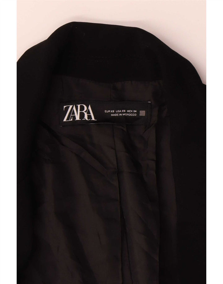 Damska marynarka Zara Oversize z rękawami 3/4 i otwartymi, UK 6 XS, czarny poliester