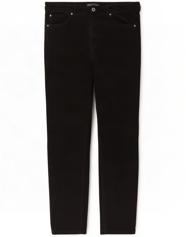 Proste spodnie sztruksowe Marks & Spencer UK 18 XL W36 L29 Czarne