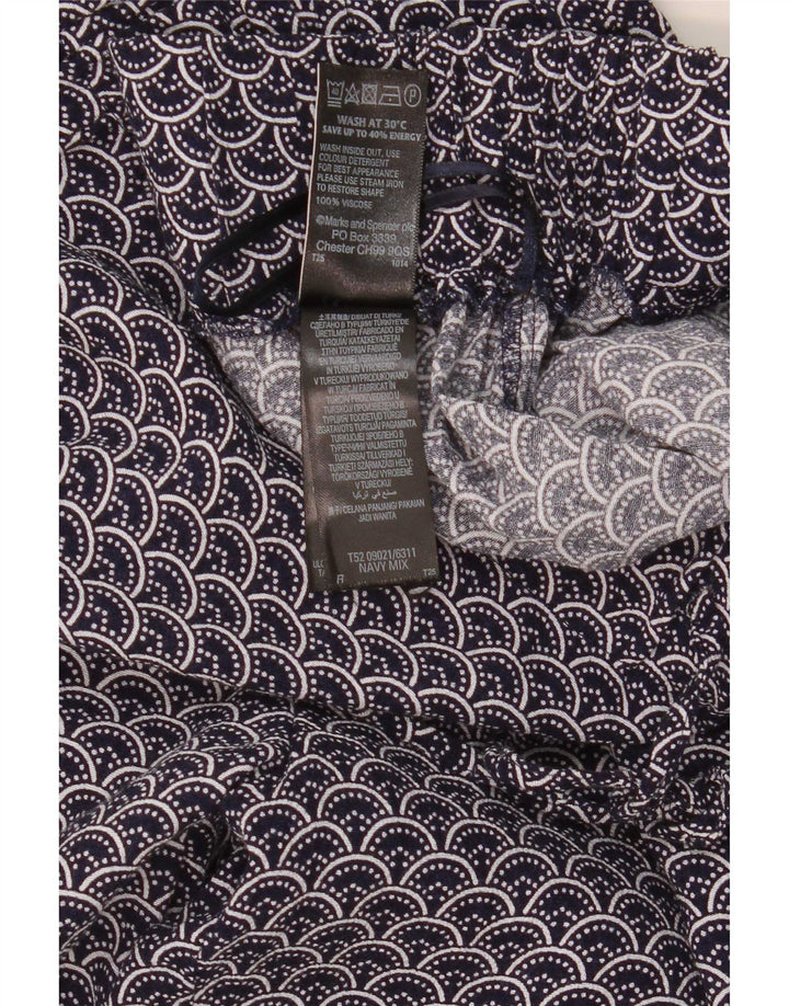 Marks & Spencer Damskie spodnie typu casual z abstrakcyjnym wzorem UK 16, duże W34 L30