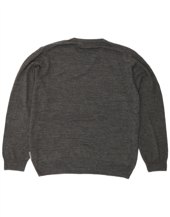 Męski sweter z okrągłym dekoltem French Connection XL, szary akryl