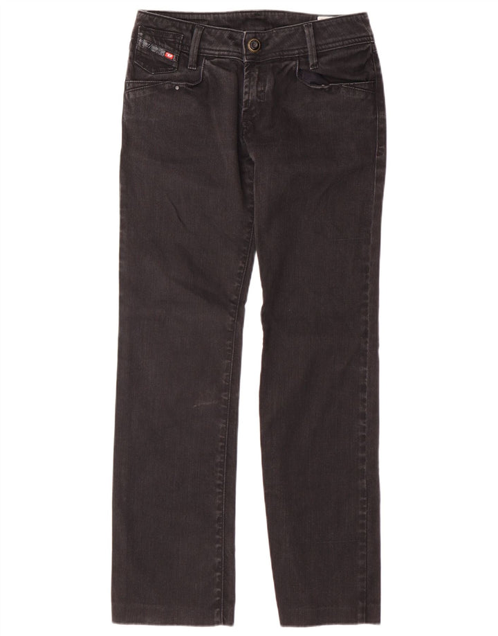 Damskie jeansy Diesel Totta Straight W25 L27 Czarne bawełniane