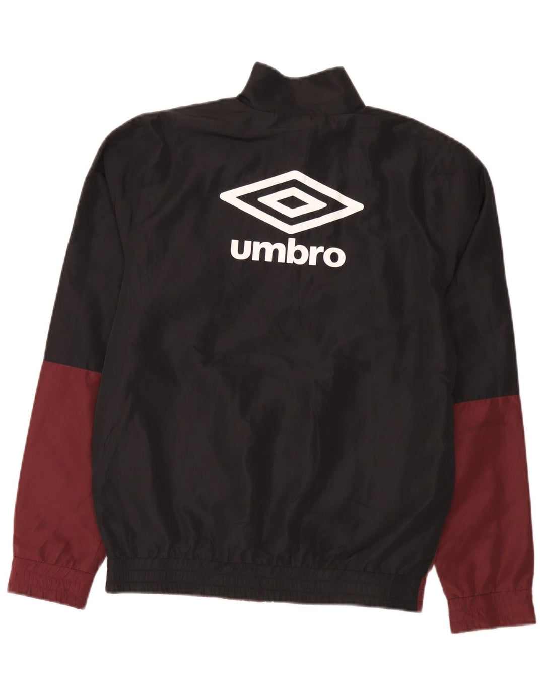 Męska kurtka dresowa Umbro z grafiką, mała, bordowa, z poliestru w blokach kolorów
