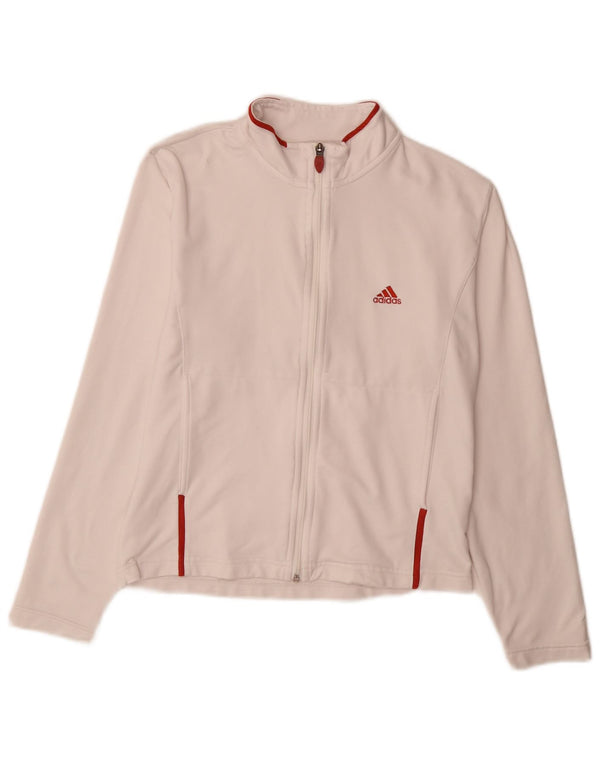 Adidas Męska bluza dresowa UK 12 Średni biały poliester