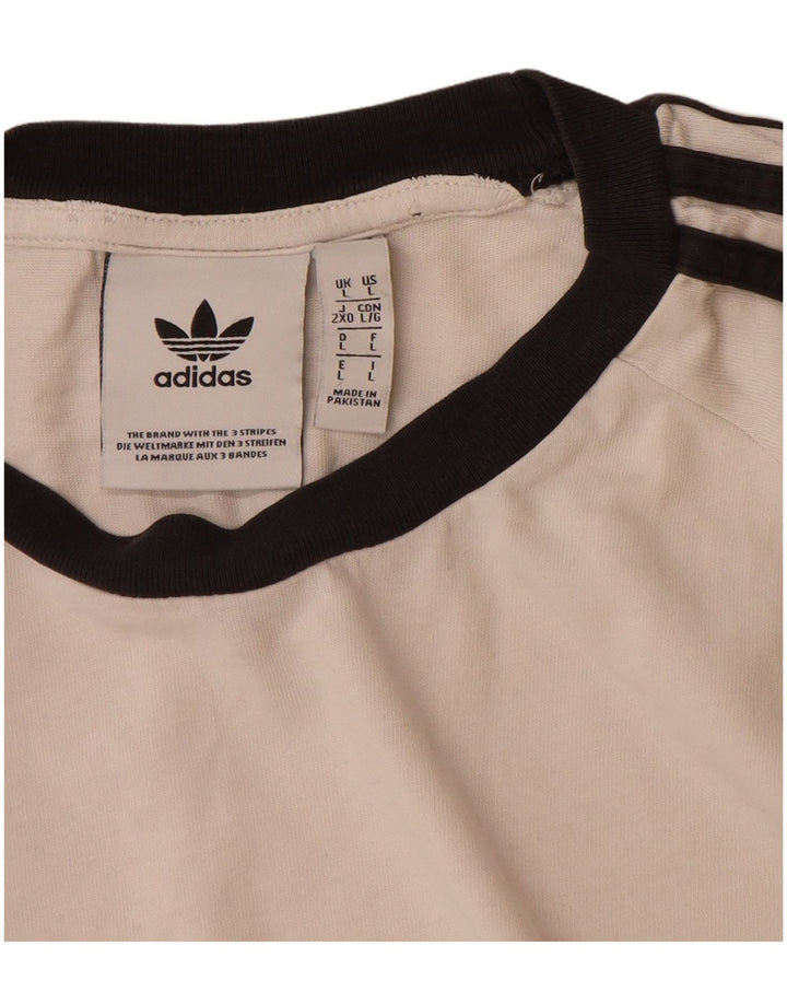Adidas Męska Koszulka Top Duża Biała Bawełna