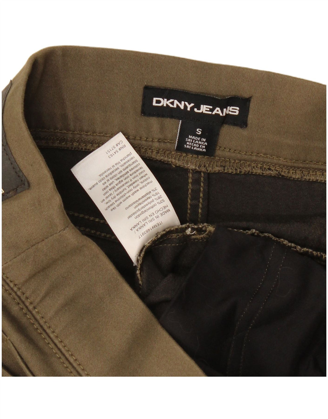 Damskie spodenki codzienne Dkny, małe W27, bawełna khaki