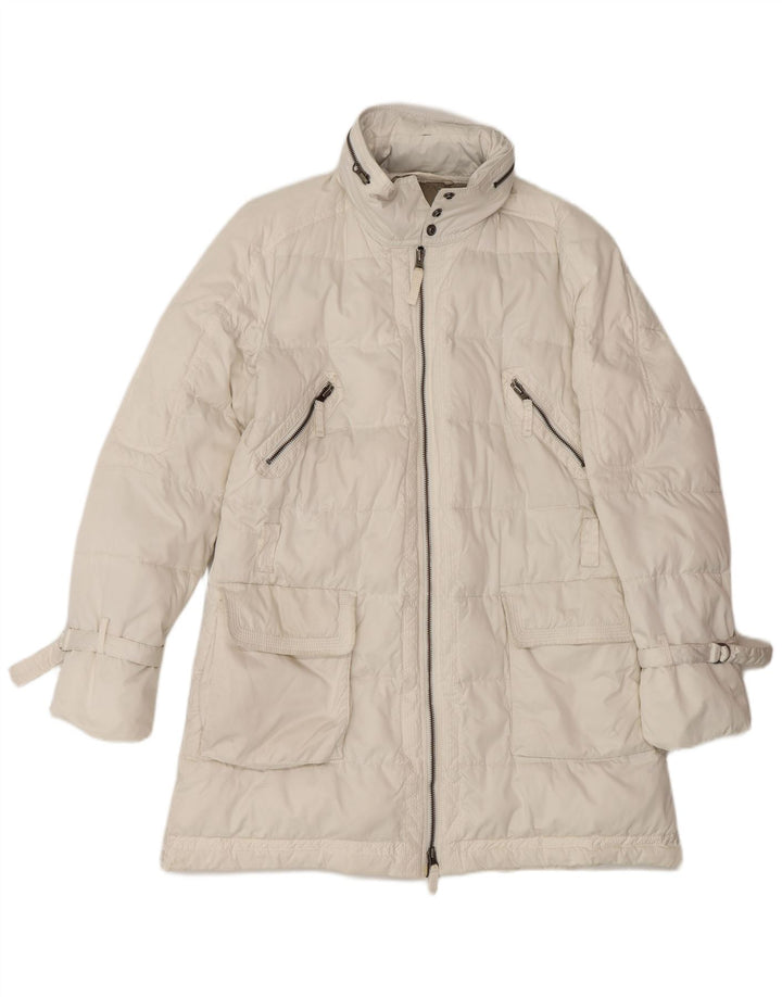 Damski płaszcz ocieplany Marlboro Classics EU 46 XL, biały poliester