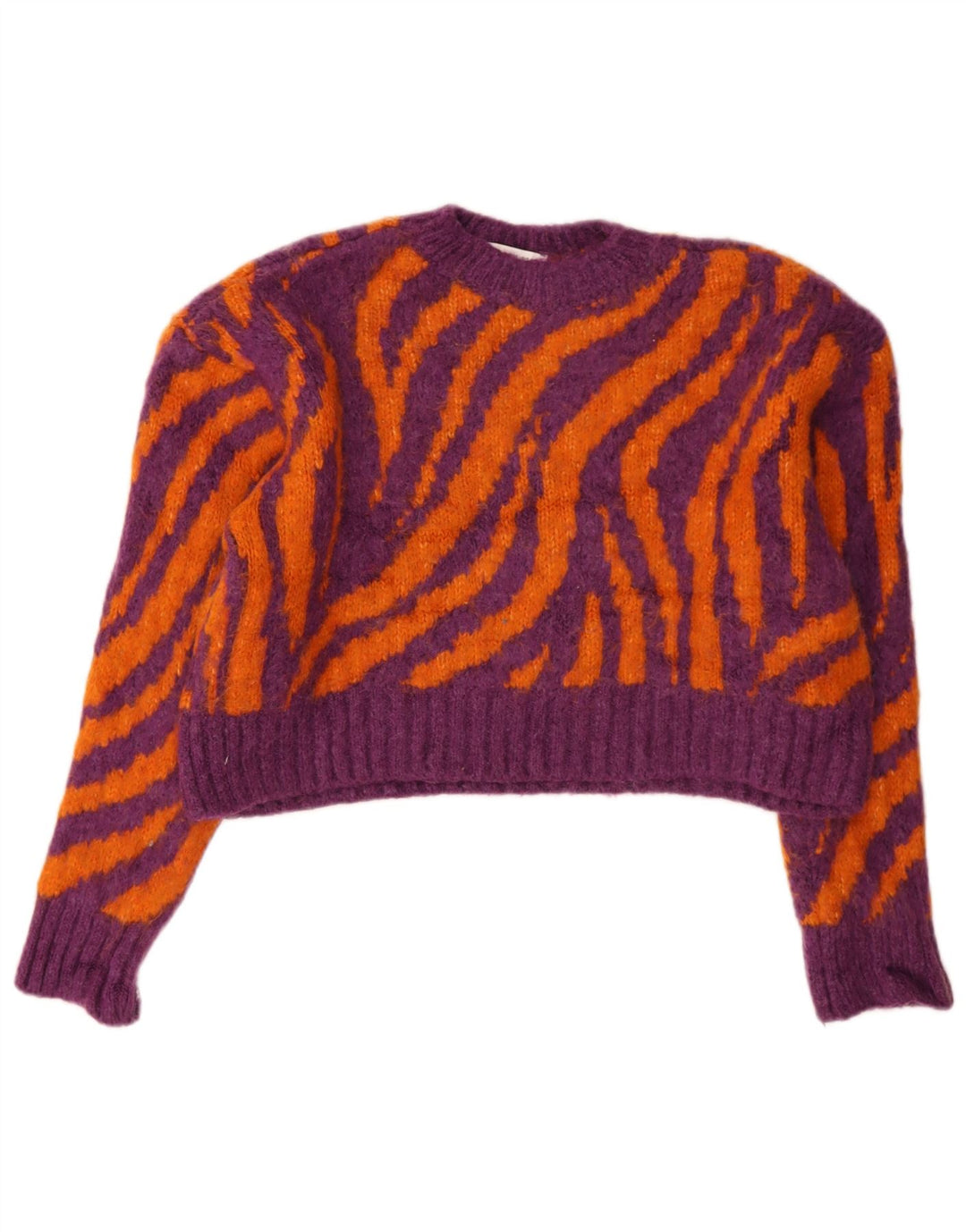 Sweter damski Zara z okrągłym dekoltem, UK 10, mały, wielokolorowy