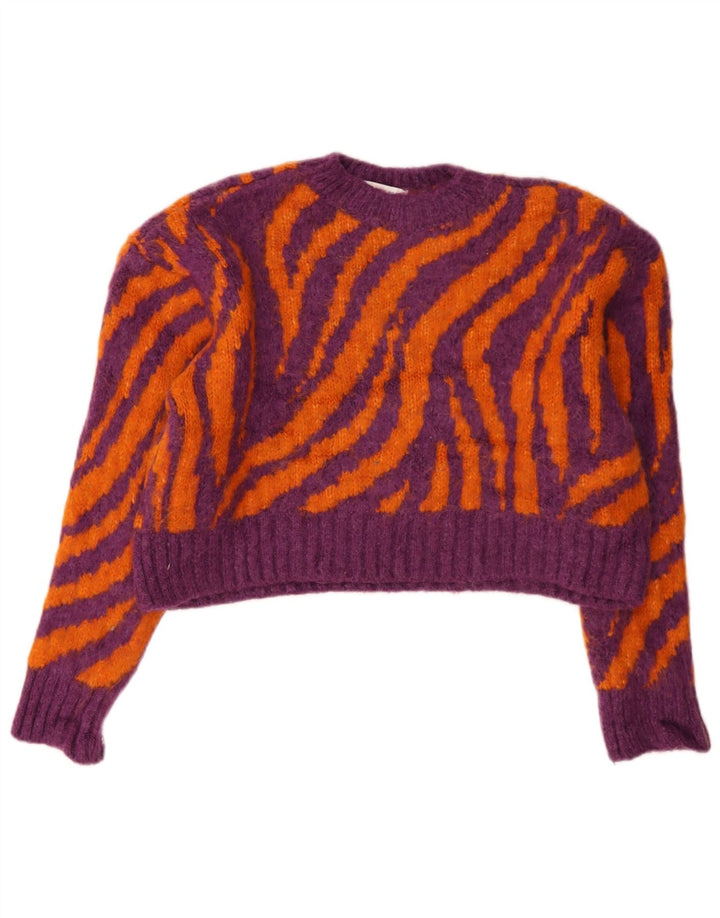 Sweter damski Zara z okrągłym dekoltem, UK 10, mały, wielokolorowy