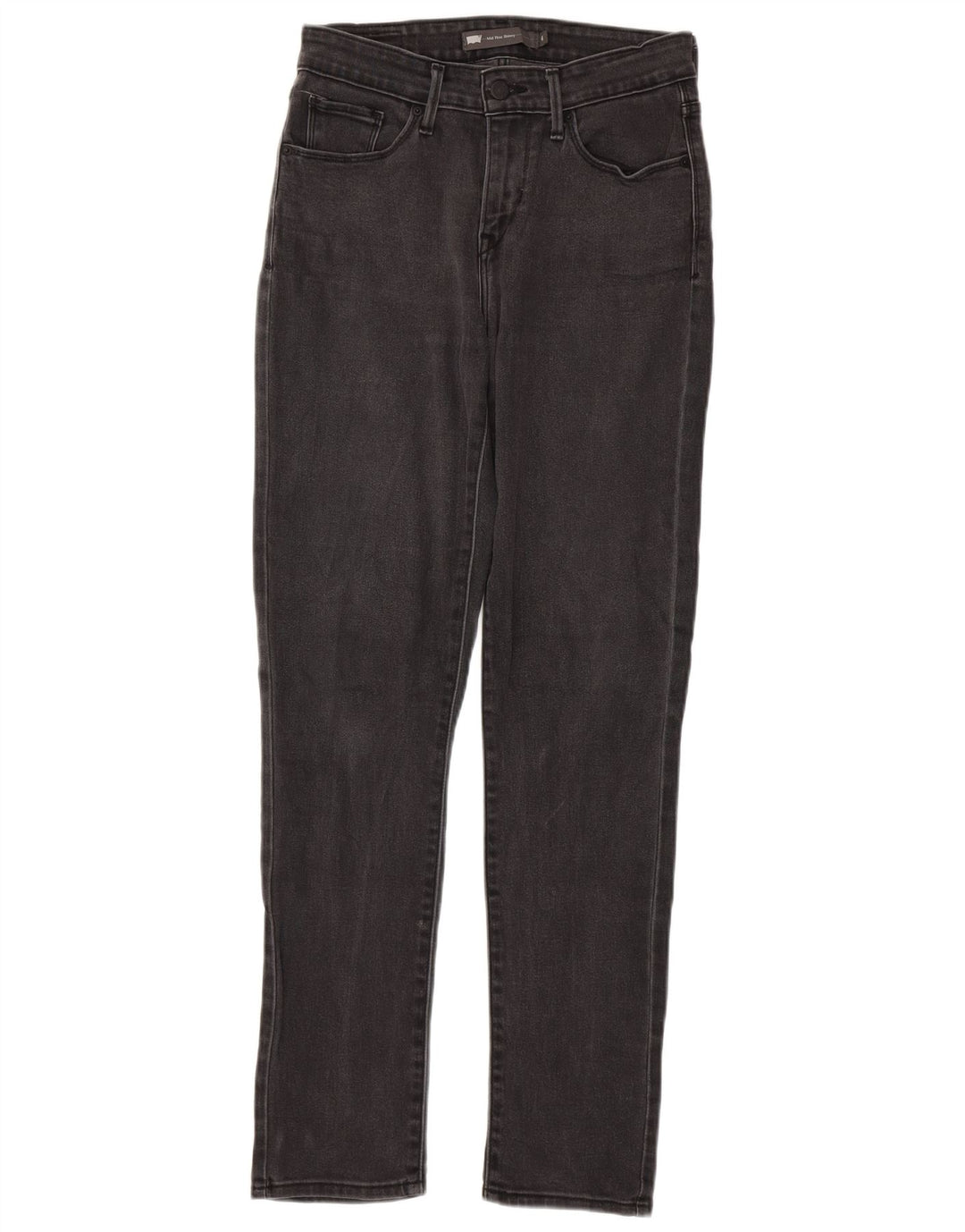 Damskie jeansy skinny ze średnim stanem LEVI'S US 4 Small W27 L32 Szara bawełna