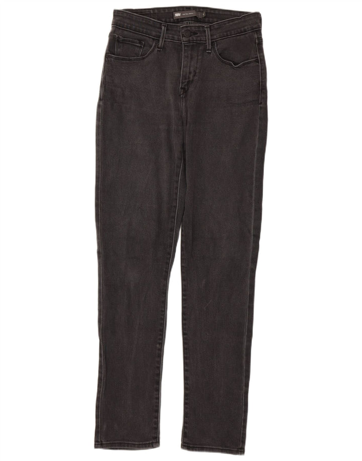 Damskie jeansy skinny ze średnim stanem LEVI'S US 4 Small W27 L32 Szara bawełna