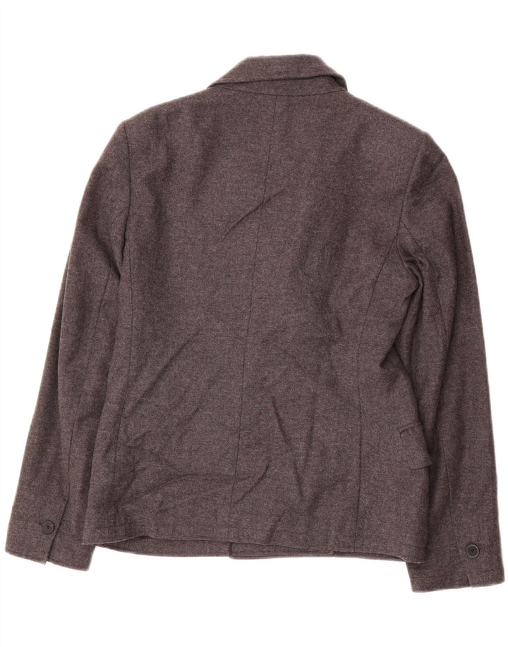 MASSIMO DUTTI Womens Double Breasted Blazer Jacket UK 12 Medium  Grey