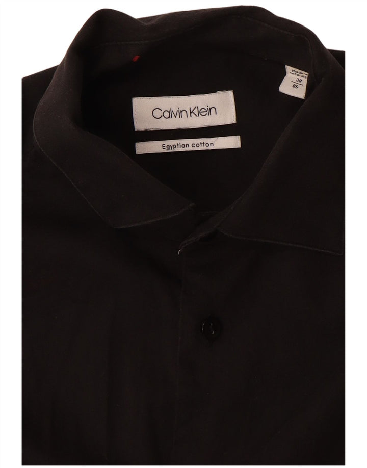 Koszula męska Calvin Klein rozmiar 38, mała, czarna, bawełniana
