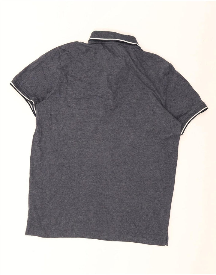 Męska koszulka polo JACK & JONES, duża, szara, bawełniana w paski