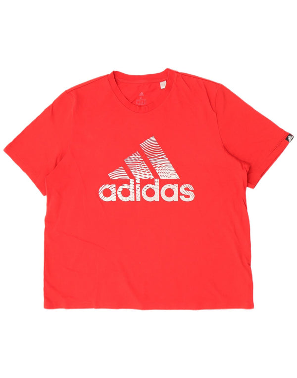Męska koszulka graficzna Adidas Top XL czerwona