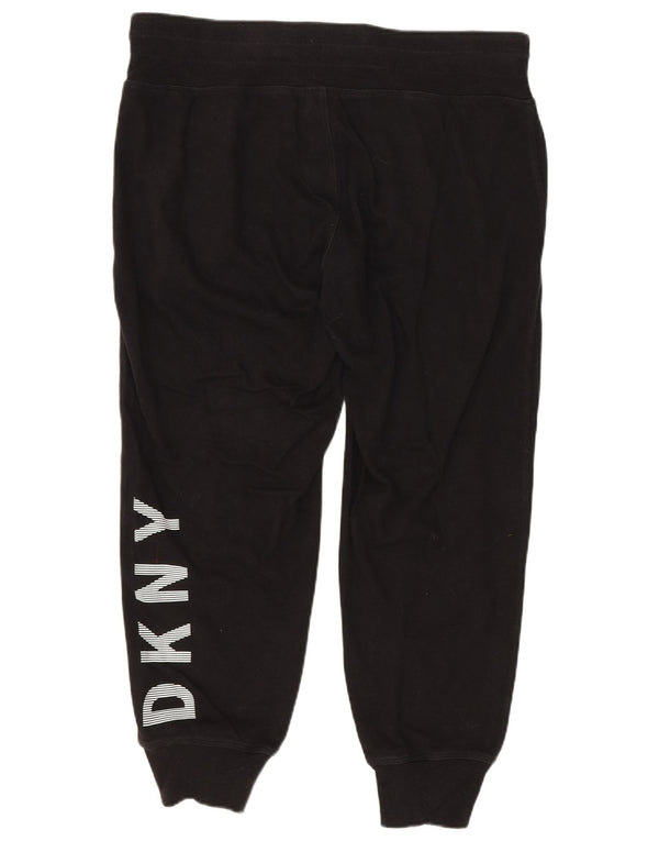 Damskie spodnie dresowe Dkny Graphic Crop Joggers UK 14 Medium Black