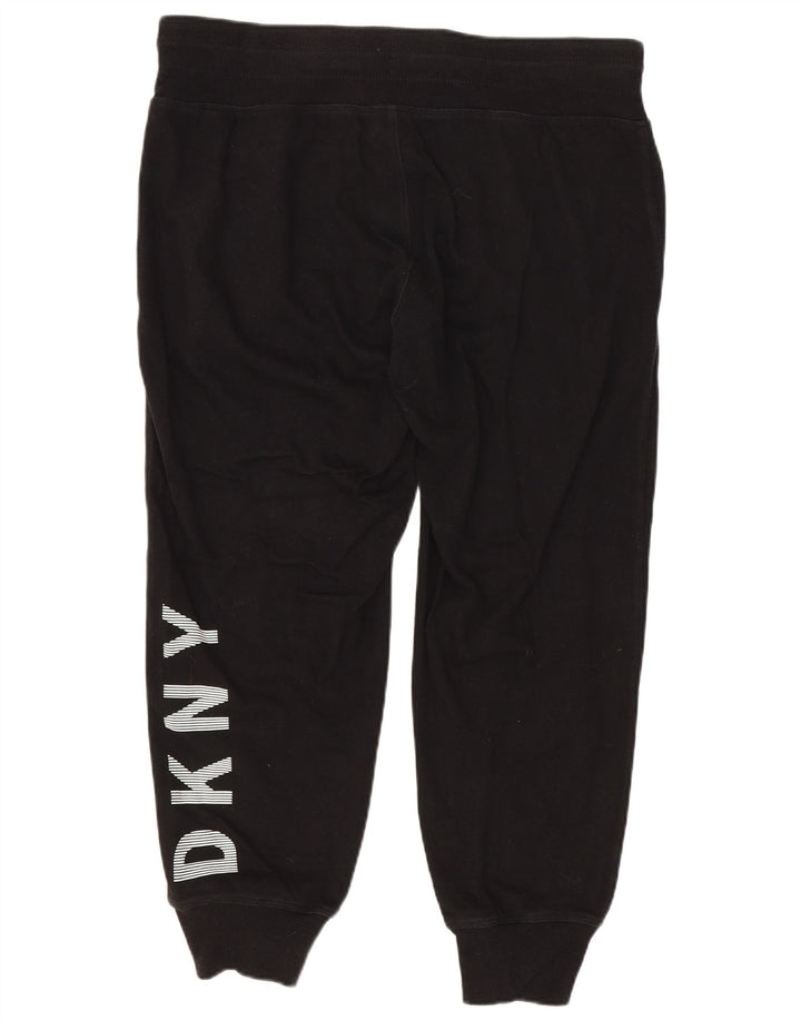 Damskie spodnie dresowe Dkny Graphic Crop Joggers UK 14 Medium Black