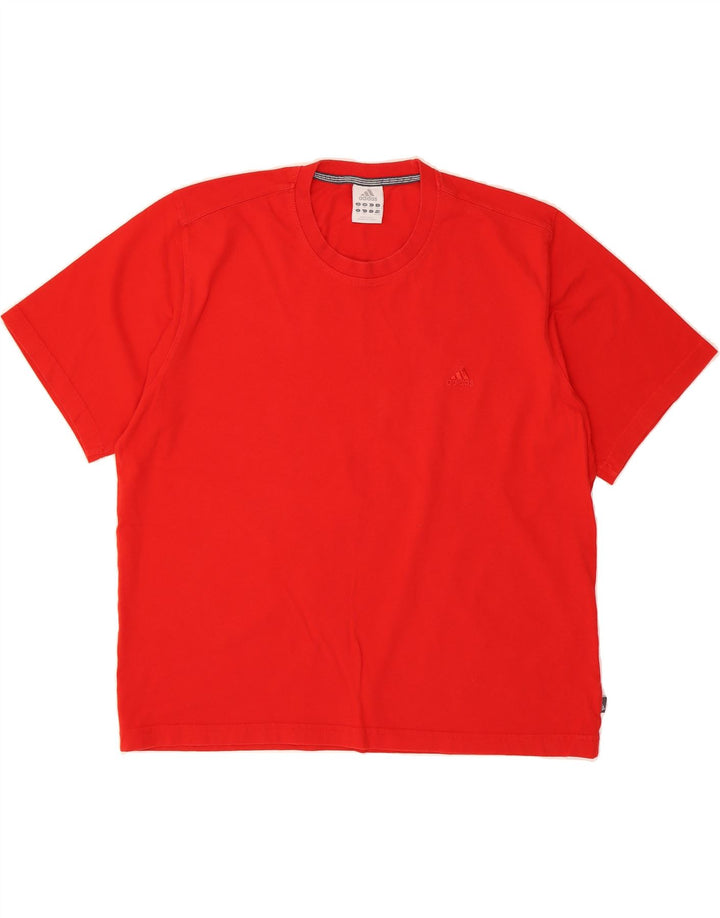 ADIDAS Mens T-Shirt Top 2XL Red Vintage Adidas and Second-Hand Adidas from Messina Hembry 