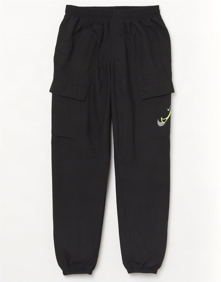 Męskie spodnie dresowe Nike Graphic Cargo, duże, czarne, poliestrowe