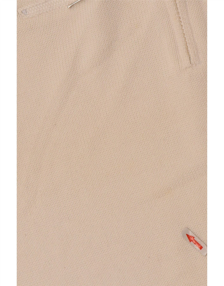Sweter damski w stylu vintage z zamkiem błyskawicznym UK 14, duży biały
