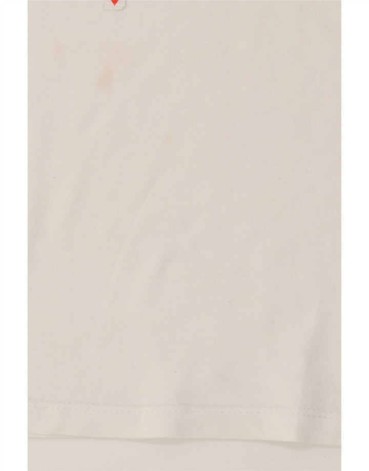 LEVI'S Womens T-Shirt Top UK 6 XS White Vintage Levi's and Second-Hand Levi's from Messina Hembry 