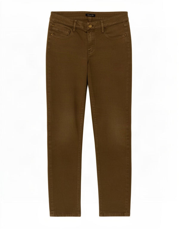 Damskie jeansy Massimo Dutti Crop Slim EU 40 Medium W30 L28 Khaki Cotton