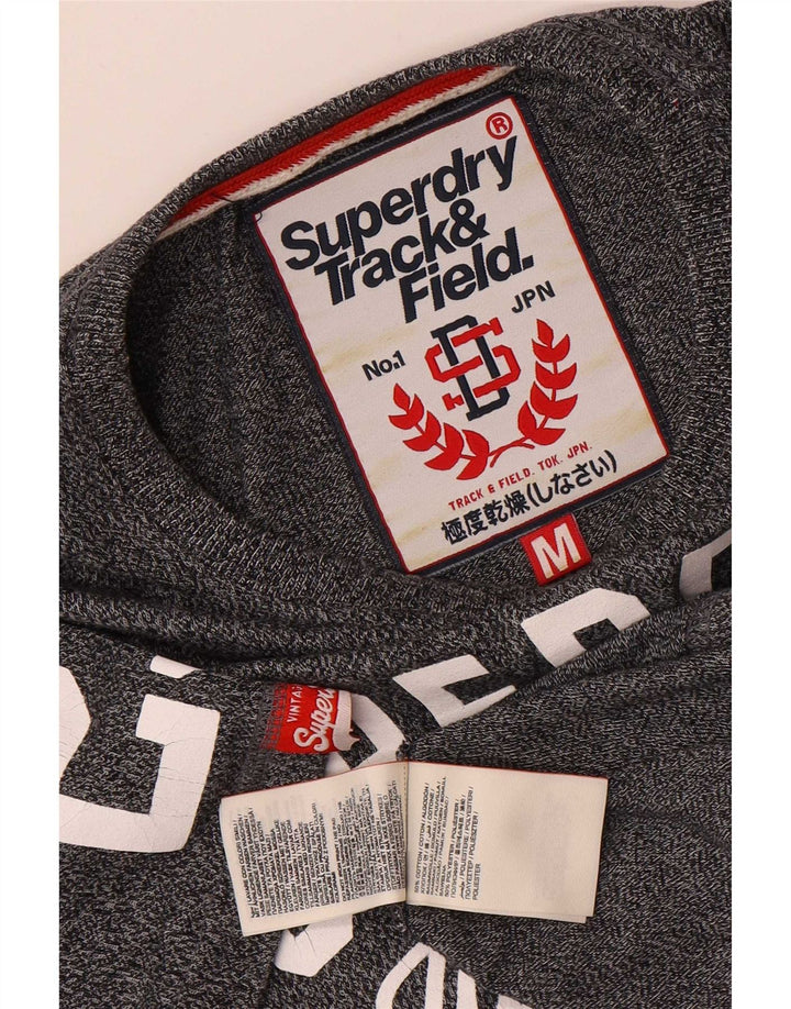 Męski T-shirt Superdry z grafiką, średnioszary, bawełniany w cętki