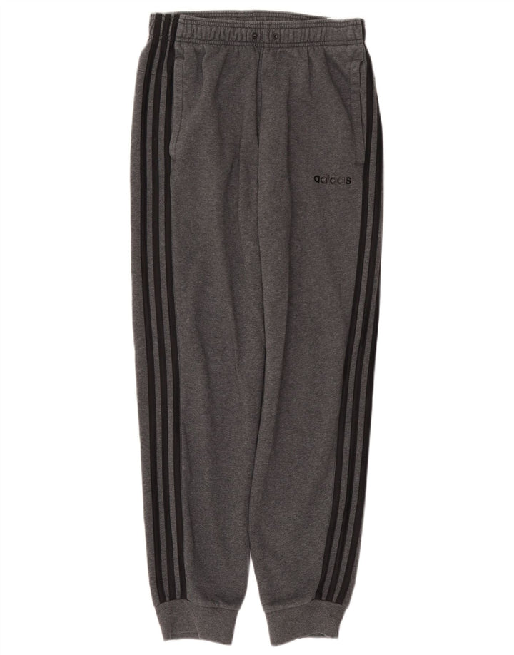 Męski dres ADIDAS z grafiką, mały, szary, bawełniany