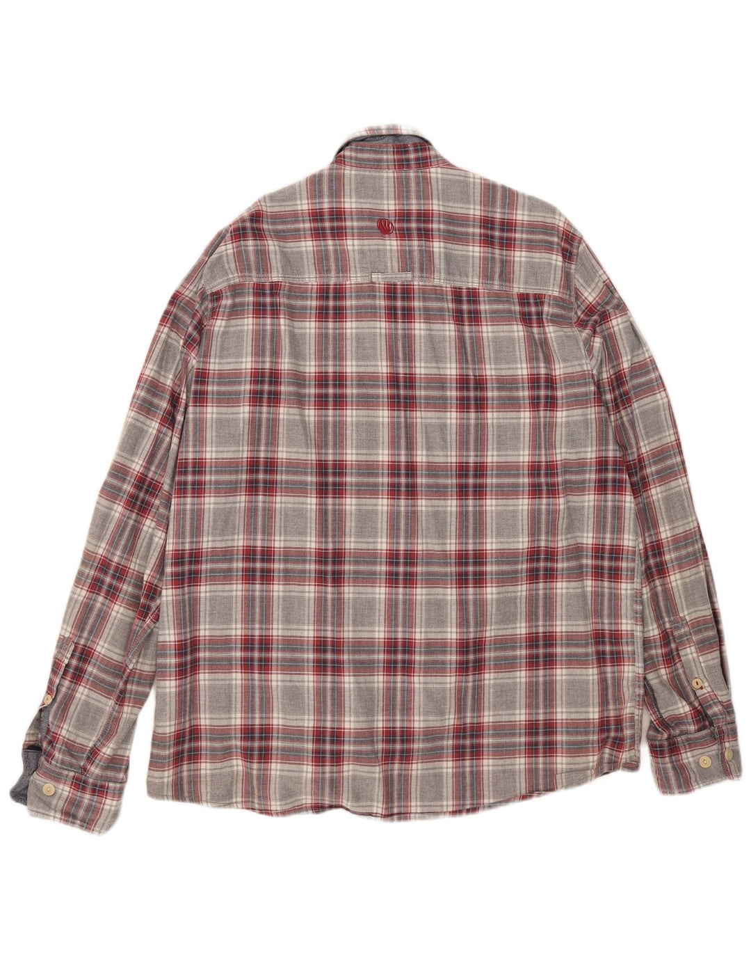 Koszula flanelowa męska Fat Face XL w szarą kratę, bawełniana