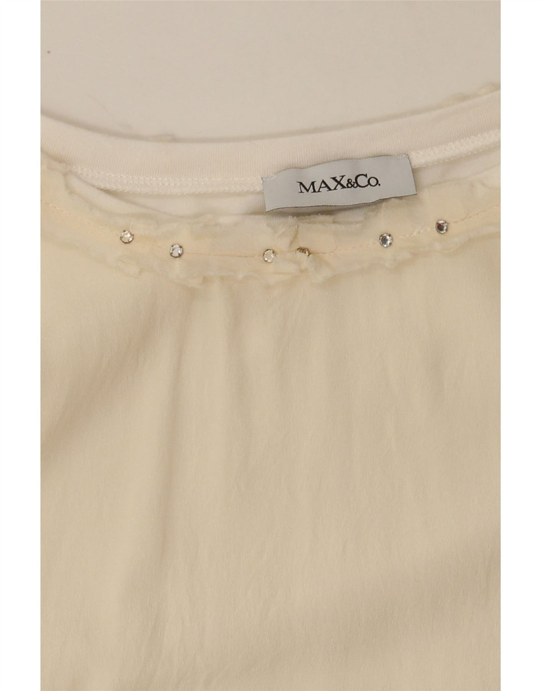 MAX & CO. Womens Blouse Top UK 12 Medium Off White Vintage Max & Co. and Second-Hand Max & Co. from Messina Hembry 