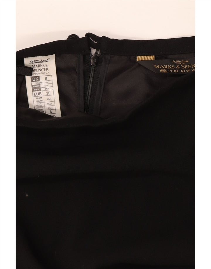 Marks & Spencer Damska spódnica ołówkowa St. Michael UK 8 Small W26 Czarna