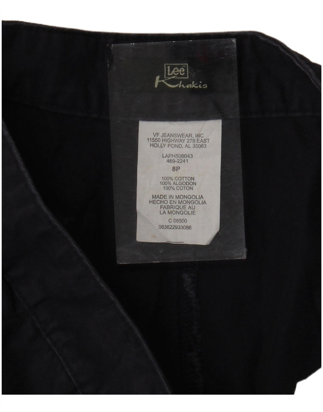Spodnie damskie Lee Khaki Straight Suit US 8 Medium W30 L28 Granatowe