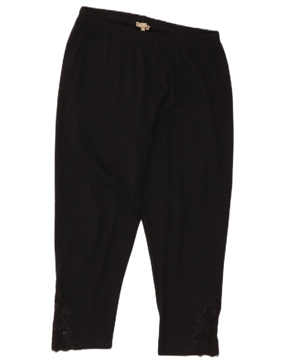 Damskie legginsy Capri M&Co UK 16, duże, czarne, bawełniane