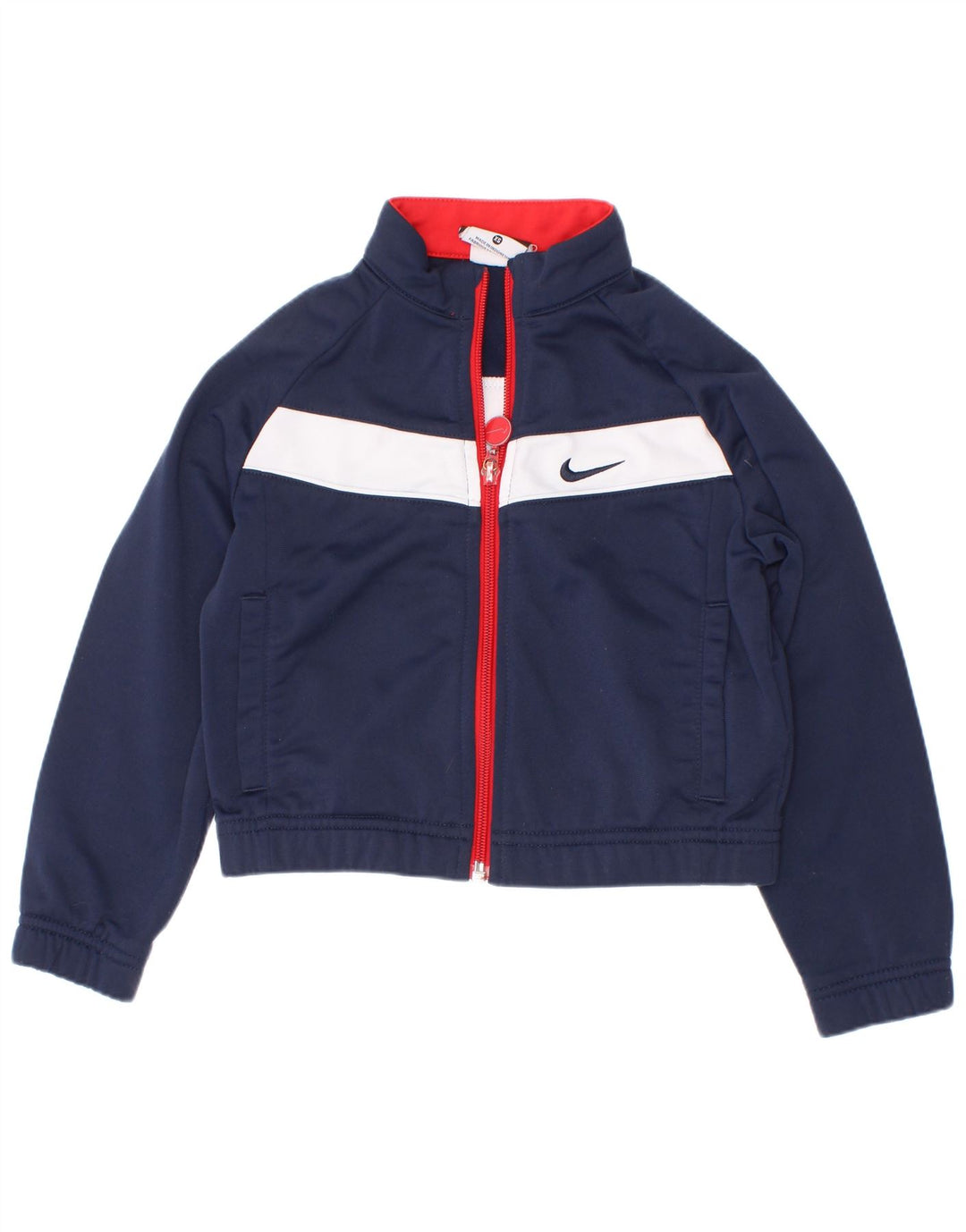 Kurtka chłopięca Nike Dresowa Top 3-4 lata XS Granatowa, poliester z blokami kolorów