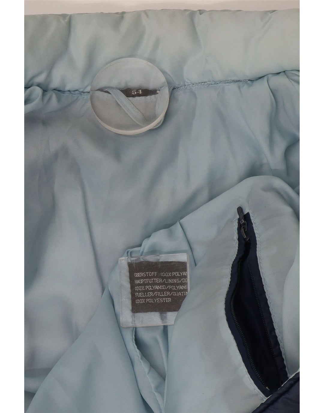 Vintage męska ocieplana kurtka IT 54 2XL granatowa, poliamidowa